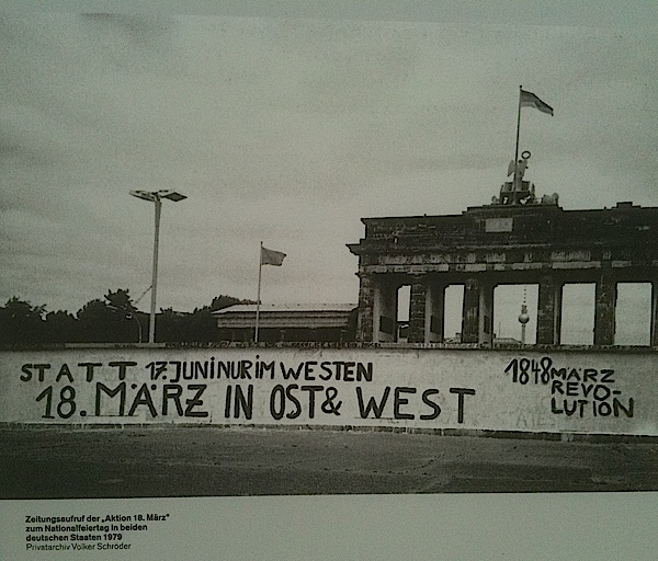 1848 sur le mur. Expo "1848. Trotz alledem und alledem", Berlin, 2012